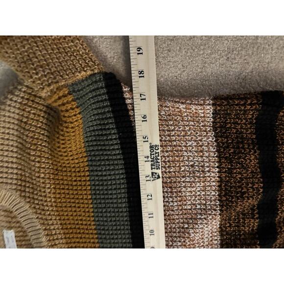 Earth Toned Striped Sweater M Full Circle Trends - Picture 6 of 6